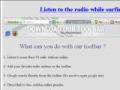 Online radio toolbar